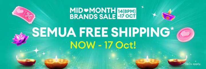 Laz 10 - 1417 Banner - Mid Month Brands Sale Semua Free Shipping